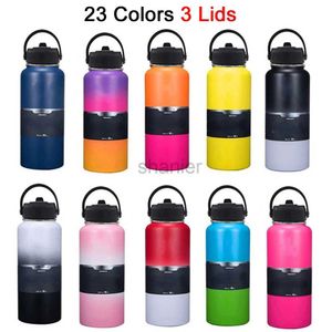 Mugs 12oz 18oz 32oz 40oz Wide Mouth Water Bottle With Straw Lid Sport Thermal Flask Stainless Steel Vacuum Insulated Hydroes Thermos 240417