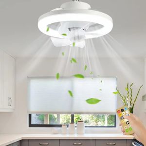 Ventole a soffitto da 48 W E27 con luce a LED regolabile a colore 3CCT e lampadario a ventola elettrica di raffreddamento elettrico a rotazione a rotazione per decorazioni per la casa