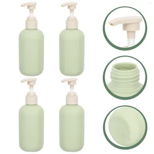 Storage Bottles 4 Pcs Shampoo Bottle Liquid Hand Soap Dispenser Holders Lotion Refillable Plastic Travel