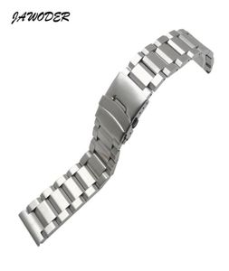 Jawoder Watch Band 18 20 22 24 mm Men Pure Solid STELLIM STEAL STATLED SZTUNKOWANE PISKIE ZEGROTOWANIE BRACLETY BRANDETS214999902258