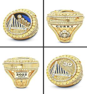 2022 Golden State Warrioirs Basketball S Ring med trä Display Box Case Fan -gåva för män grossist7442944