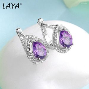 Stud Earrings LAYA Pear Brilliant Cut Vintage Gemstone Natural Amethyst For Women 925 Sterling Silver Wedding Engagement Fine Jewelry