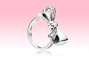 Jóias de verão para mulheres de alta qualidade anel de arco de arco para 925 anéis de festa de prata esterlina com caixa original set7217418