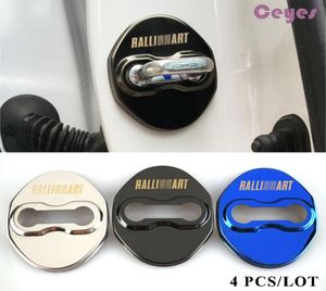 Coperchio di serratura della porta Carstyling Auto Emblema in acciaio inossidabile per Mitsubishi Lancer 10 Ralliart Ralli Accessori artistici Styling9061522