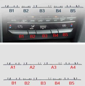 Tillbehör Bilknapp Elektroplätering Remsa Central Control Air Conditioning Panel Knappar Frame för Mercedes Benz W212 E ECLASS E300 E2