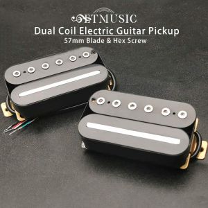 Accessori per chitarra elettrica humbucker lama/vite esadecimale che regola il pickup per chitarra a doppia bobina con 4 condotta cavo/bobina divisione nero