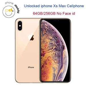 Original Unlocked iPhone XS Max Cellphone 4GB RAM 64 GB 256 GB ROM 6,5 tum Super Retina OLED Mobiltelefon Inget ansikts -ID