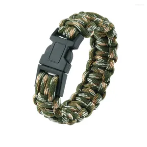 Charmarmband mode paracord handledsband flätat rep överlevnad utomhus camping armband för kvinnor män multifunktionella smycken maskulina