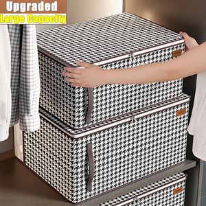 5PCS Quilt Storage Bag Large Capacity Quilt Bag Home Wardrobe Clothing Organising Box Thousand Bird Grid Dust Packing Moving Bag 240408