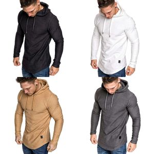 Hoodies للرجال Sweatshirts 2021 الموضة رجال الخريف شتاء قمم غير رسمية خفيفة الأكمام طويلة الأكمام ذات الألوان الصلبة بلووفر قميص مقنعين بالإضافة إلى s