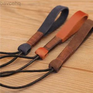 Keychains Lanyards Genuine Leather Keychains Cowhide Weave Lanyard Keyring Men Women Car Key Holder Key Cover Auto Keyring Accessories Gifts d240417