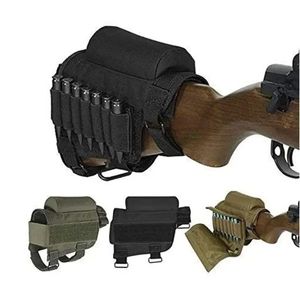 Canvas Tactical Rifle Cases Cheek Rest Riser Ammo Cartridges Hunting Carrier Pouch Round Cartridge Bag Shell Buttstock Ammo