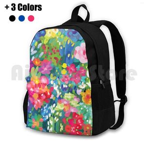 Backpack Florals...For Spring Outdoor Hiking Waterproof Camping Travel Floral Pattern