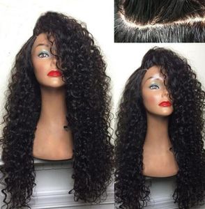 Prontaioni di capelli anteriori in pizzo per donne nere onda profonda ricci di bob frontale parrucca brasiliana brasiliana afro corta lunga da 30 pollici Wig2884735