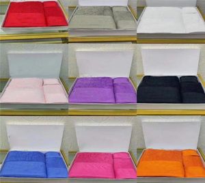 Luxus mehrfarbiges Handtuch Set Brand Stickel Beach Handtuch Designer Badetuch 3 Stücke 1 Set Baumwollstoff Weich bequeme el t8983097