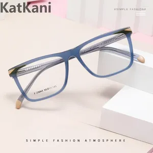 Солнцезащитные очки рамы Katkani Fashion Trend Двухтонная бокс-коробка плоская свет мужской рамки Оптический рецепт F-23043