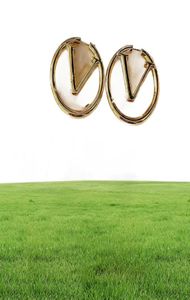 2022 Luxury Big Gold Hoop Earrings for Lady Women Orrous Girls Ear Studs Set Designer Jewelry Earring Valentine039S Day Gift EN7721850