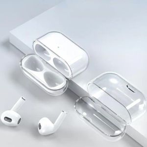 for Airpods pro 2nd generation air pods 3 airpod Headphone Accessories Solid transparent silicone cute protective earphone cover box shockpr