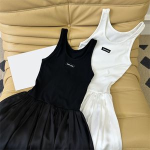 Letter Women Tank Dress Luxury Designer Vest Dresses Spring Summer Slim Girls Lady Singlet Dress Black White Vest Dress