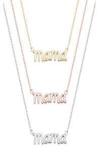 Small Mama Mom Mommy Letters Necklace Stamped Word Initial Love Alfabet Mother Halsband för Thanksgiving Mother039S Day Gifts3458410