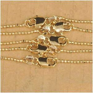 Pendant Necklaces Fast 18 5Pcs Lot Yellow Gold Jewelry Ball Prayer Gf Chain For 18Kgf Stamped Drop Delivery Pendants Dhaae