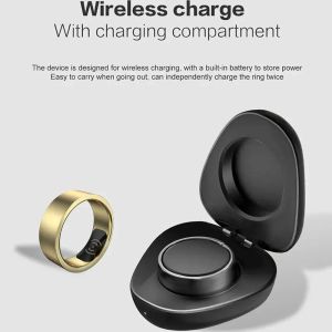 Rings Fitness Smart Ring Health Tracker per la frequenza cardiaca Monitoraggio del sonno Ossigeno anello di dito intelligente con app ipx8 impermeabile 2