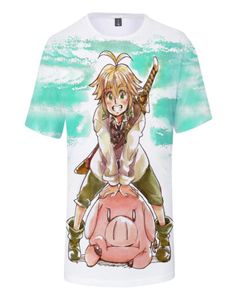 De sju dödliga synderna nanatsu no taizai meliodas anime 3d tryck t -shirt kort ärm casual streetwear hip hop rolig tshirt men6762917