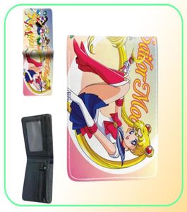 日本の漫画アニメセーラークリスタルウォレット学生用ホイットコインポケットクレジットカードホルダー漫画財布28078015354547のための短い財布