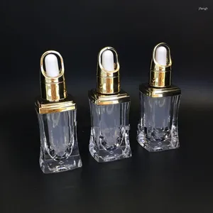 Lagringsflaskor 10 ml högkvalitativ akryl eterisk olja/parfymflaska kosmetisk förpackning (med dropper cap) mode
