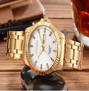 Высококачественные Luxury MEN039S Gold Watch Business Casual Sports Waterpronation Pare Pare Gift Table1505578