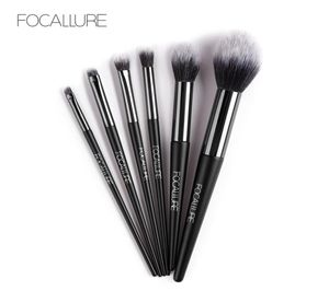 FOCULLURE 6 PCS 메이크업 브러시 세트 전문 고품질 소프트 화장품 홍당무 홍당무 아이 섀도우 브러시 메이크업 4367535