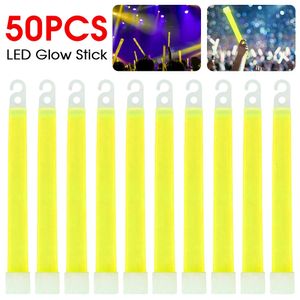 5-50pcs LED Glow Stick LED Floresan Işık Çubukları Parti Düğün Malzemeleri Aydınlık Çubuklar Açık Kamp Acil Durum Işık Çubuğu 240318