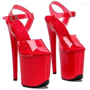 Sandaler laijianjinxia 20cm/8inch PVC övre sexiga exotiska kvinnor/tjejplattform Fashion High Heels Pole Dancing Shoes 091