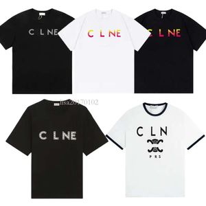 23 neue atmungsaktive Baumwollsport-Casual T-Shirt Sports Modedesigner Rivet Gradient Letters Nische Marke Herren T Shirt