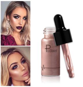 Pudaier Liquid Highlighter 12 Colors Make Up Cream Concealer Shimmer Lips Face Bronzer Highliter Makeup Kit7595681