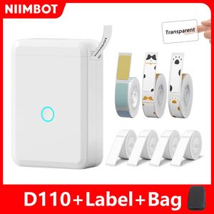 Stampante portatile Mini Niimbot D110 per la stampante per etichetta adesiva termica mobile per adesivi etichettatura tascabile macchina wireless 240417