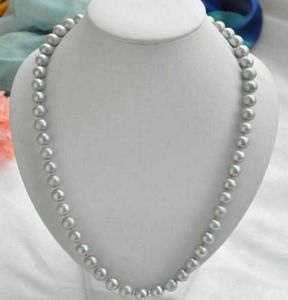 Beauul 8-9 мм искренний натуральный серый акоя пресноводное жемчужное ожерелье 16-36 