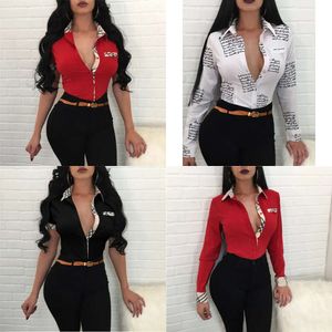 Blouses Women's & Shirts Spring Autumn Solid Shirt Femme Plaid Trim Buttoned Up Casual Long Sleeve Blouse Office Ladies Elegant Outfits