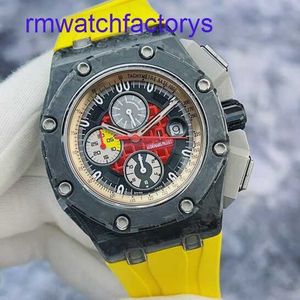 Minimalistisk AP Wrist Watch Royal Oak Offshore Series 26290io samma förfalskade kol/titan Metall Automatisk mekanisk mensur