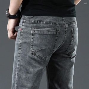 Jeans masculinos de alta qualidade homens diários de jeans design algodão casual calças masculinas esticadas e pretas Black Blue Dropship Troushers