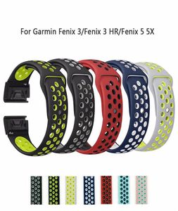 26mm 22mm mjukt silkonband för Garmin 3 3 HR 5 5x armband snabb passform band armband rem fashon klockband309o3372136