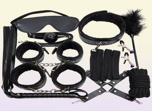 Plush Sm Props Binding Suit Leather Whip Hand and Foot Handcuffing Ball Adult Fun Training Lower Body Female Supplies Torture Tool9170712