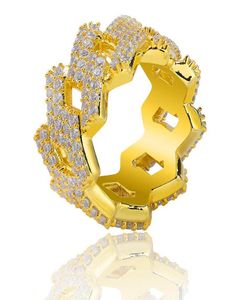 أزياء جديدة خاتم الماس الرجال الهيب هوب المجوهرات بلينج تشيك ستونج مثل 18K الذهب مطلي بالذهب حلقات الذهب 5443353