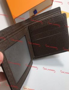 Men039s Designer Krótki portfel z pudełkiem luksusowe małe wyroby skórzane dla mężczyzn039