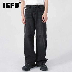 Men's Jeans IEFB Mens New Korean Personality Straight Wide Leg Pants 2023 Fashion Autumn Winter Vintage Male Trousers 9A5577 d240417