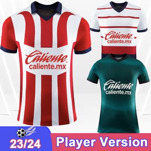 2023 24 Chivas Player Version Soccer Jerseys Rios A. Vega Perez L. Brizuela Guzman Home Away 3rd Football Shirts Kort ärmuniformer