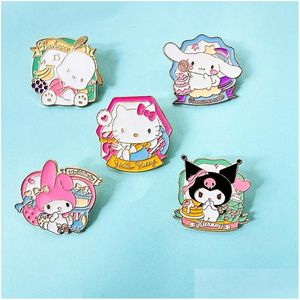 Cartoon Accessories Childhood Girl Kuromi Melody Cats Enamel Pins Cute Movies Games Hard Collect Brooch Backpack Hat Bag Collar Lape Dhg5L