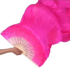 Decorative Figurines Pretty Dancing Fans Washable Bamboo Left Hand Willowy Rivet Fixed Dance Veils
