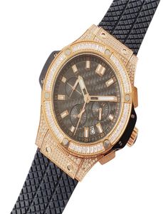Wysokiej jakości mężczyźni oglądają 42 mm gumowy pasek diamentowy Rose Gold kwarc zegarki Mistrz Męski Zegar na rękę 5131864