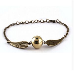 Quidditch Golden Snitch Pocket Bracelet Charm Bracelets Wings Vintage Retro Tone для мужчин и женщин 9798499